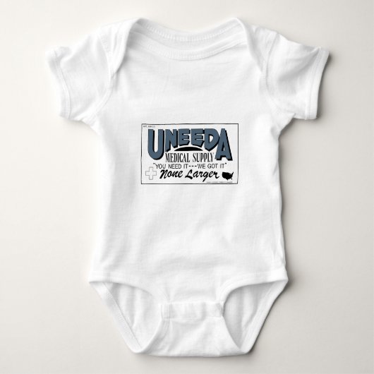 Uneedaの医薬品(生きている死者のリターン) ベビーボディスーツ (正面)