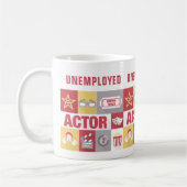 Unemployed Actor Iconic Designed コーヒーマグカップ (左)