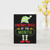 Unemployee Of The Month Funny Unemployed Christmas カード (黄色い花)