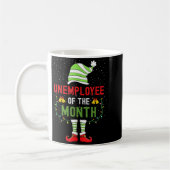Unemployee Of The Month Funny Unemployed Christmas コーヒーマグカップ (左)