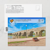 UNESCO世界遺産 - メリダのローマ橋 ポストカード (正面/裏面)
