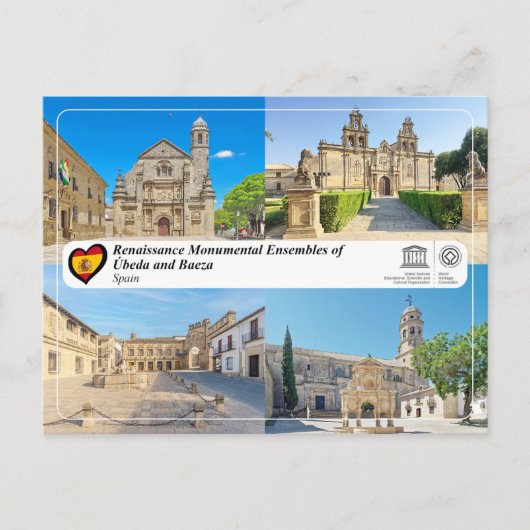 UNESCO - ウベダとバエサのルネサンス様式の建造物群 ポストカード (正面)