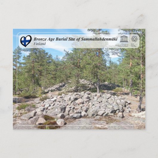 UNESCO – サンマラヒンデンマクのブロンズ時代の埋葬地 ポストカード (正面)