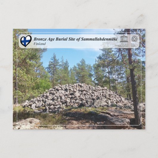 UNESCO – サンマラヒンデンマクのブロンズ時代の埋葬地 ポストカード (正面)