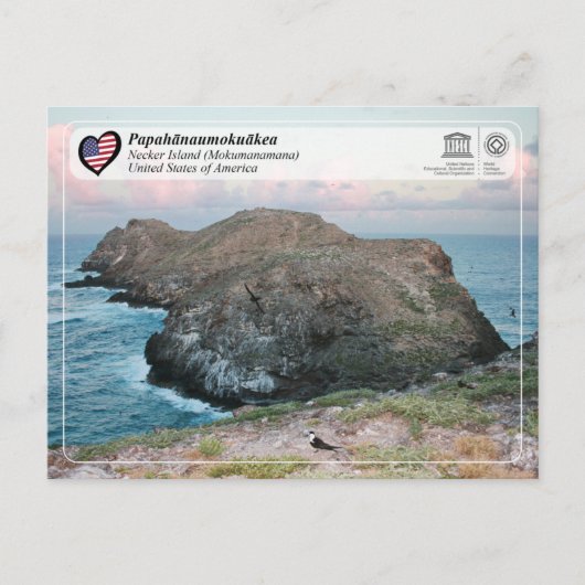 UNESCO – パパナモカヤ – ネッカー島 ポストカード (正面)