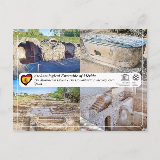 UNESCO - ミトラ神殿の家/コルンバリアの埋葬地 ポストカード (正面)