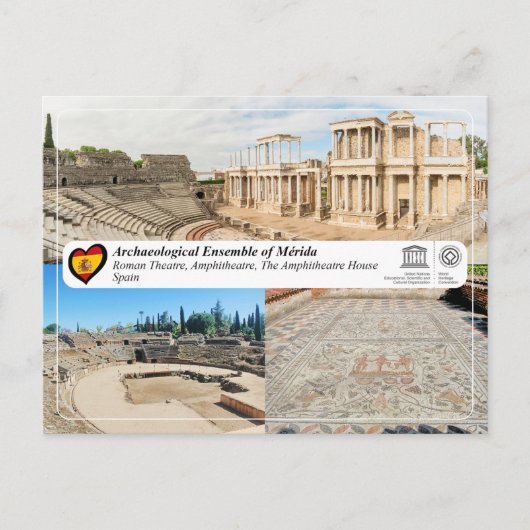 UNESCO - メリダのローマ劇場と円形劇場 ポストカード (正面)