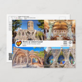 UNESCO - Antoni Gaud, Crypt at the Colonia G ell ￼ ポストカード (正面/裏面)