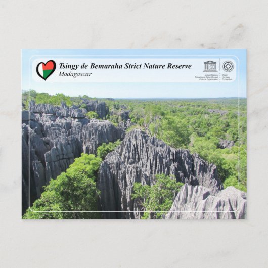 UNESCO - Tsingy de Bemaraha Strict Nature Reserve ポストカード (正面)