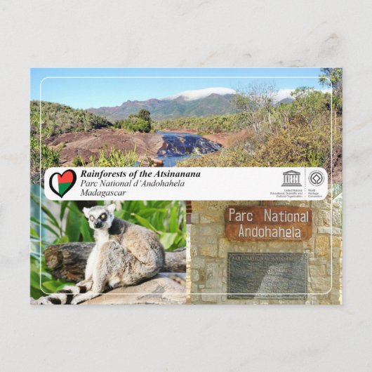 UNESCO WHS - Atsinanana - Andohahela National Park ポストカード (正面)
