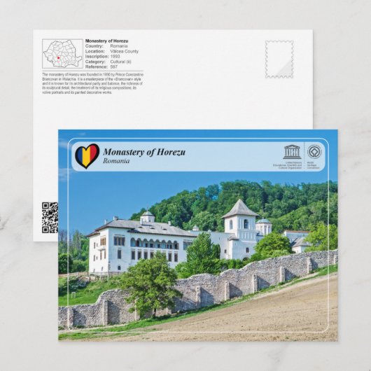UNESCO WHS - Monastery of Horezu Postcard ポストカード (正面/裏面)
