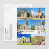 UNESCO WHS - San Antonio Missions ポストカード (正面/裏面)