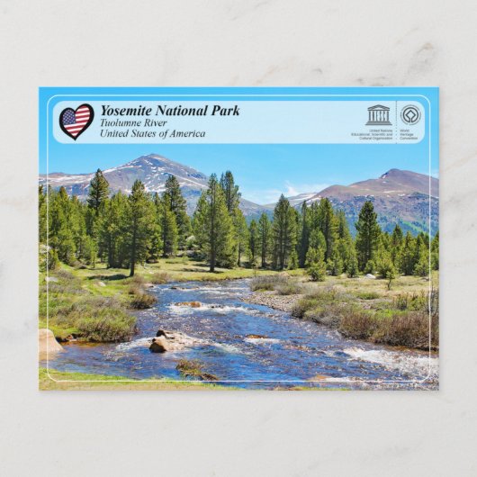 UNESCO WHS - Yosemite NP - Tuolumne River Postcard ポストカード (正面)