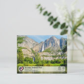 UNESCO WHS - Yosemite NP - Yosemite Falls Postcard ポストカード (スタンド正面)