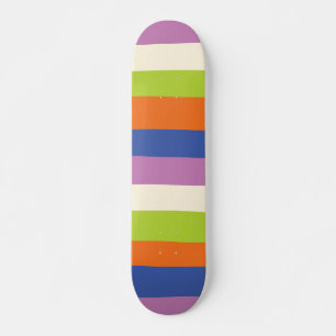 Uneven Stripes - Blue, Orange, Purple, Green, and スケートボード
