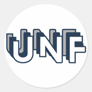 UNF University of North Florida Roundステッカー ラウンドシール