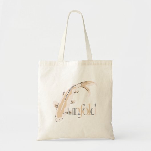Unfold – 日本の鯉が象徴する成長 トートバッグ (正面)
