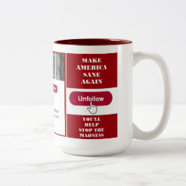 Unfollowの切札のTwitterのマグ ツートーンマグカップ