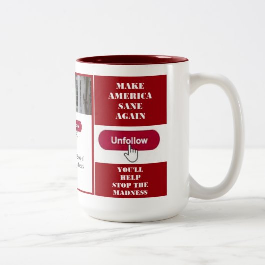 Unfollowの切札のTwitterのマグ ツートーンマグカップ (右)