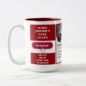 Unfollowの切札のTwitterのマグ ツートーンマグカップ (左)