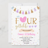 unFOURgettable誕生日の招待 招待状 (正面)