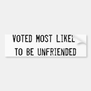 Unfriend バンパーステッカー