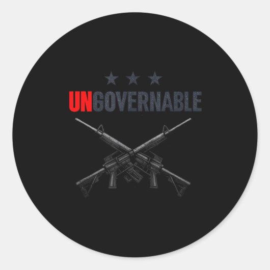 Ungovernable Shirts ラウンドシール (正面)