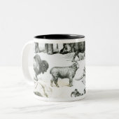 UngulataかHoofed動物 ツートーンマグカップ (正面左)
