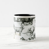 UngulataかHoofed動物 ツートーンマグカップ (中央)