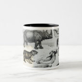 UngulataかHoofed動物 ツートーンマグカップ (中央)
