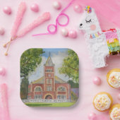 UNHトンプソンホールTホール水彩画 ペーパープレート (パーティー)