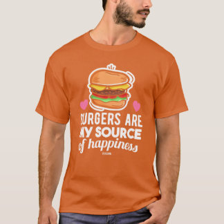 unhealthy delicious fast food burger girl tシャツ
