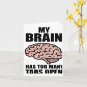 Unhinged - My Brain Has Too Many Tabs Open Sticker カード (黄色い花)