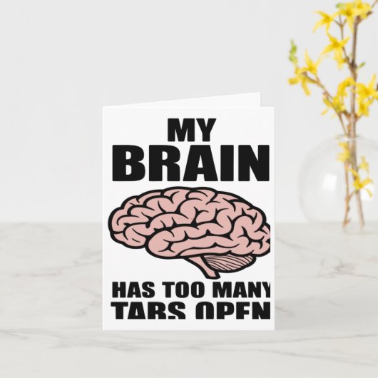 Unhinged - My Brain Has Too Many Tabs Open Sticker カード (黄色い花)