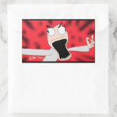 unhinged puppet art 長方形シール (バッグ)