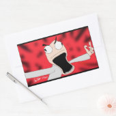 unhinged puppet art 長方形シール (封筒)