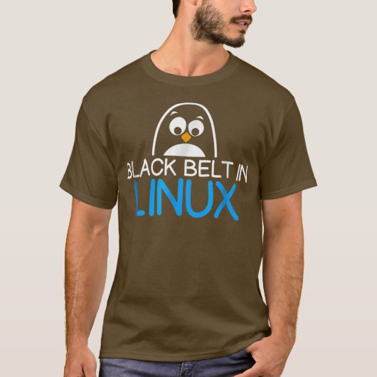 Uni おもしろい TUX Linu Shell IT Tシャツ (正面)