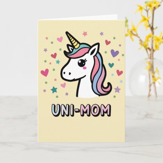 Uni Mom Celebration Art Card カード (黄色い花)