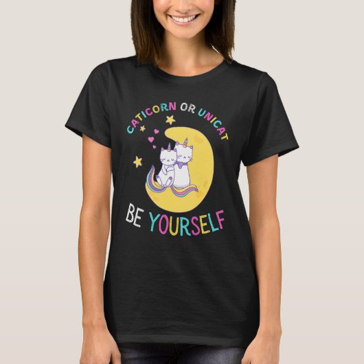 Unicat Caticorn Meowgical Unicorn Cat Men Bo Tシャツ (正面)