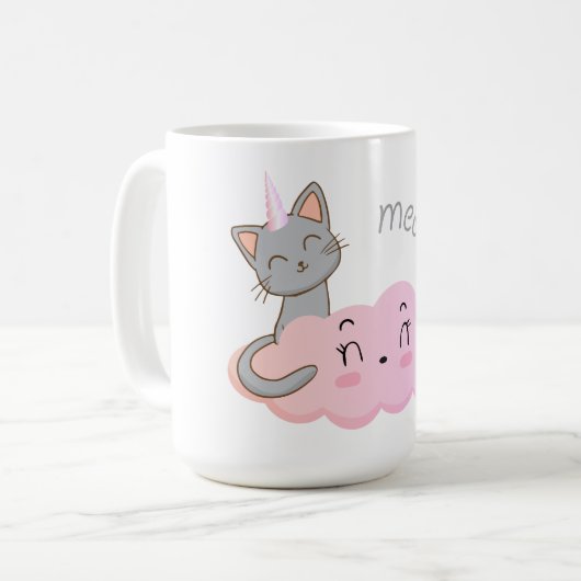 unicat cloud meow mug コーヒーマグカップ (正面左)