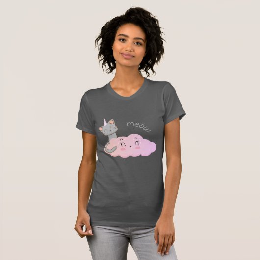 unicat cloud meow tシャツ (正面フル)