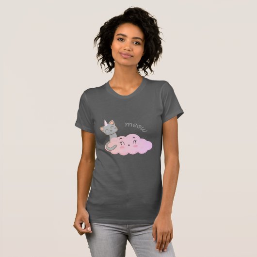 unicat cloud meow tシャツ (正面フル)