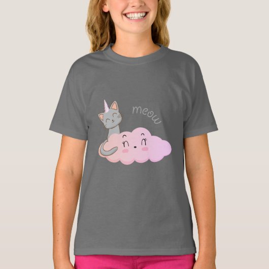 unicat cloud meow tシャツ (正面)