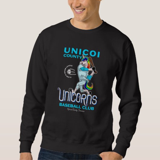 Unicoi County Unicorns Minor League Baseball Team スウェットシャツ (正面)