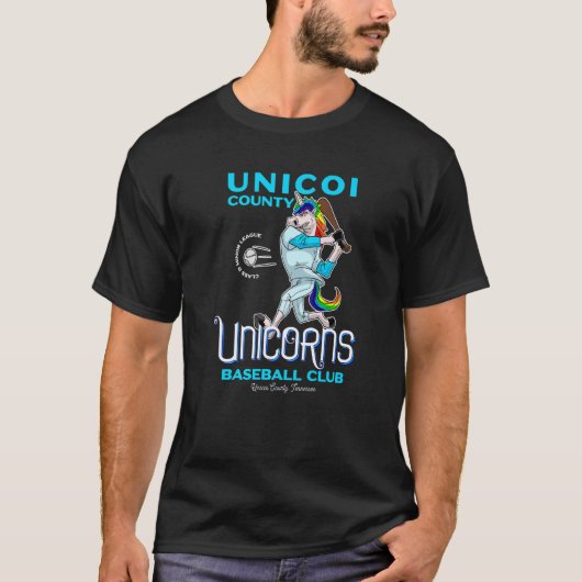 Unicoi County Unicorns Minor League Baseball Team Tシャツ (正面)