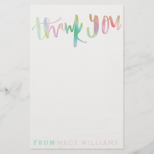 UNICORNありがとう文房具 便箋 (正面)