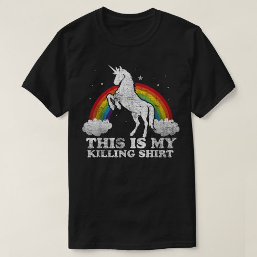 Unicornおもしろいこれは私の殺すヴィンタ動揺してグ Tシャツ (デザイン正面)