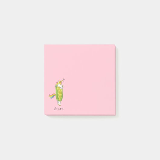 Unicornおもしろい Corn Post-Itノート ポストイット (正面)