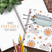 Unicornお洒落 & Sun Kids Name Sketchbook ノートブック