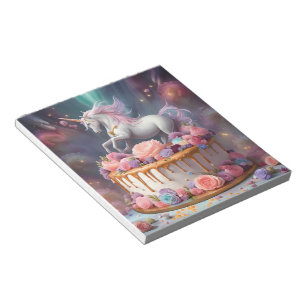 Unicornお誕生日ケーキメモ帳 ノートパッド